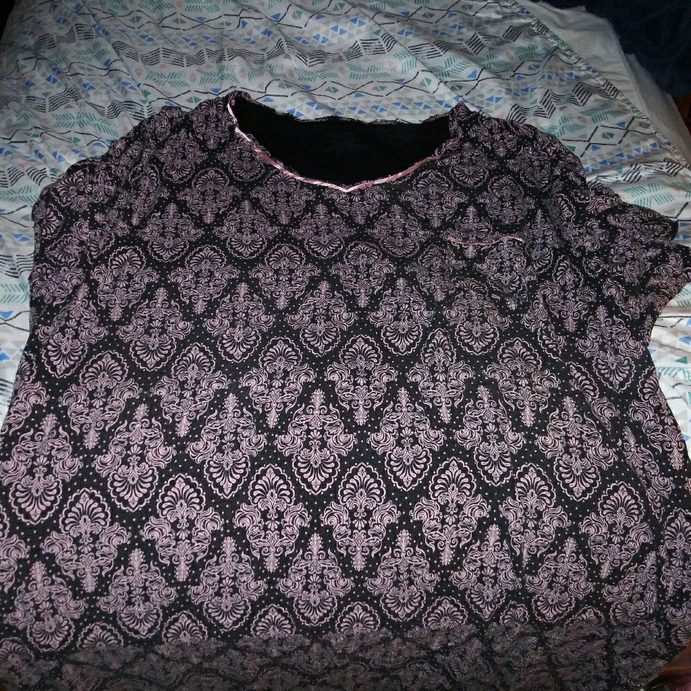 Plus size pajama tshirt dress